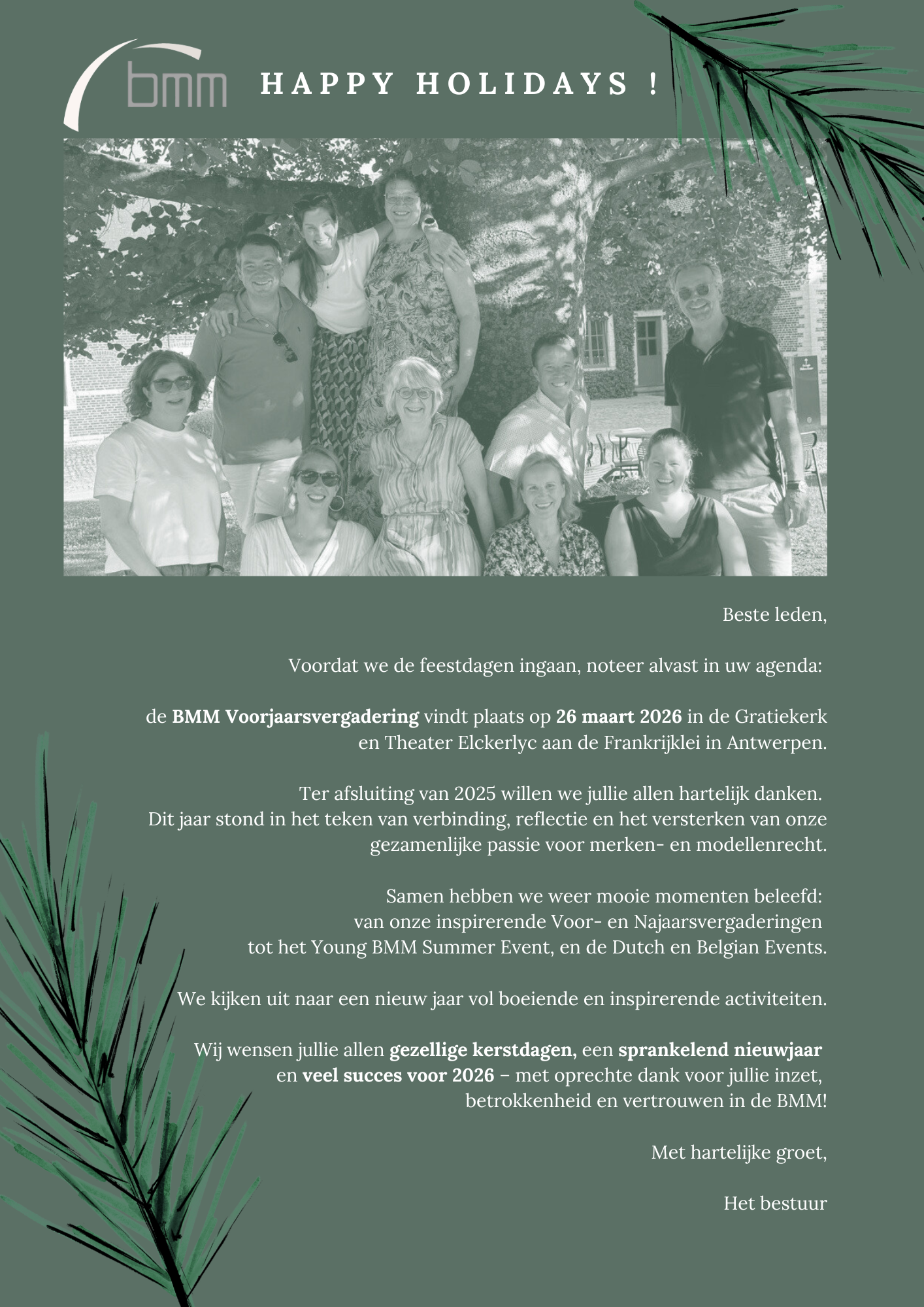 Kerstwens bestuur BMM